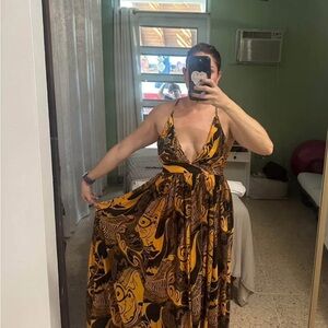 Elegant Black and Gold Women's Dress